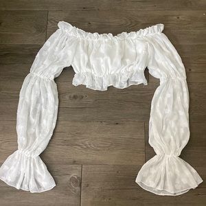 White Cropped Blouse